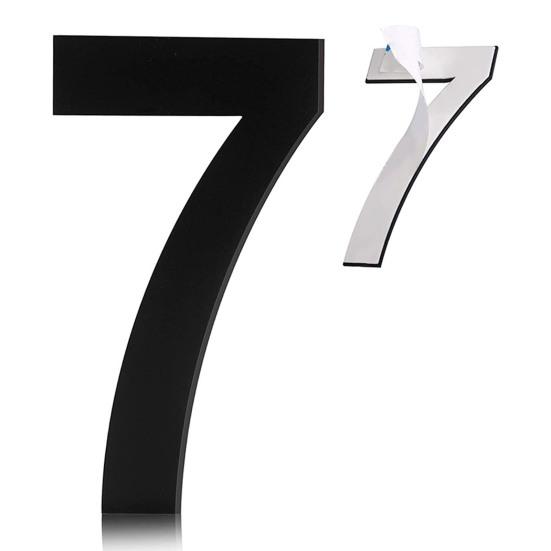 House Door Number Punch Free Self-adhesive Rustproof Corrosion Resistant Easy Installation Garden Door Address Number