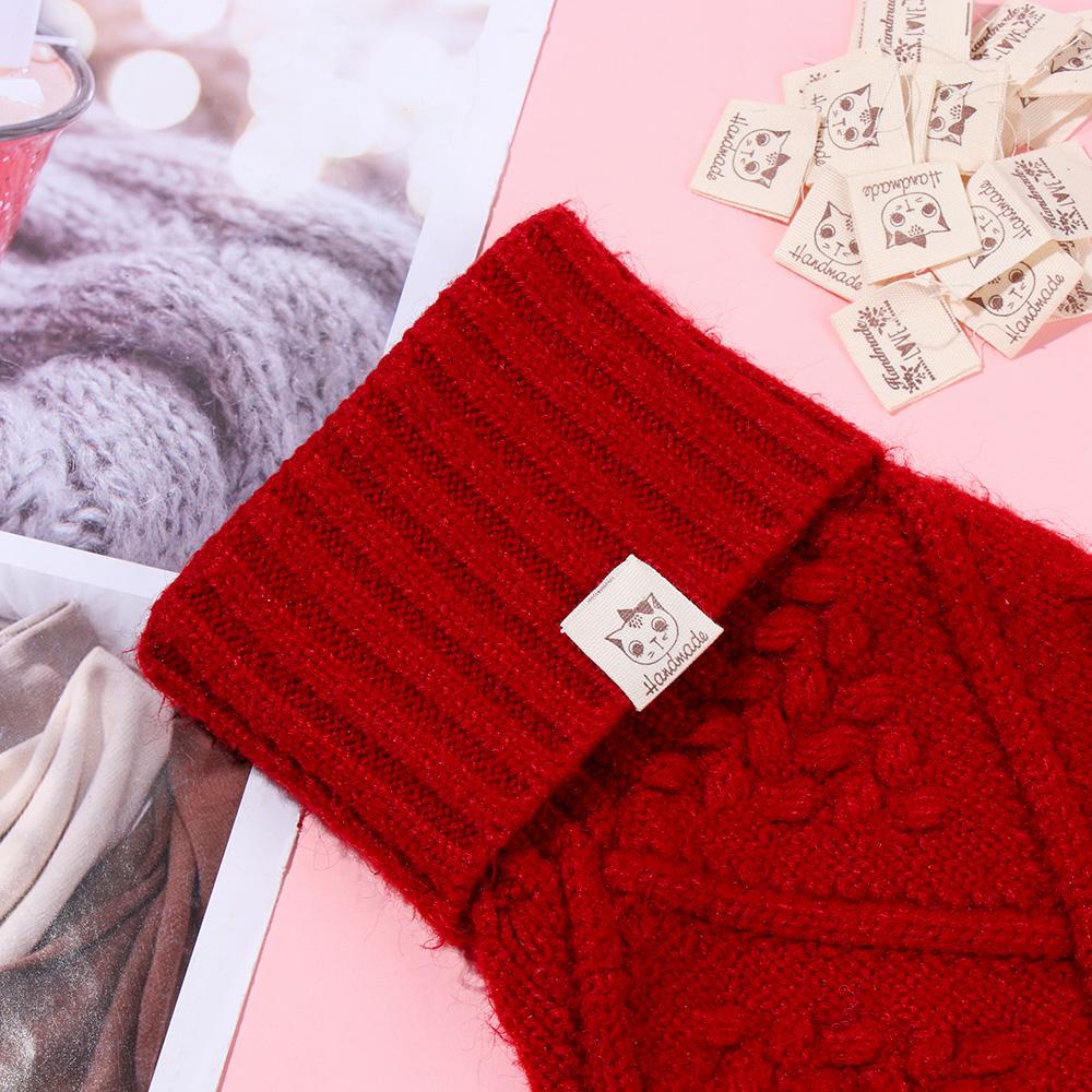 Cat Knitting Wool Ball Sewing Accessories Clothing Tags Cloth Garment Labels Handmade With Love