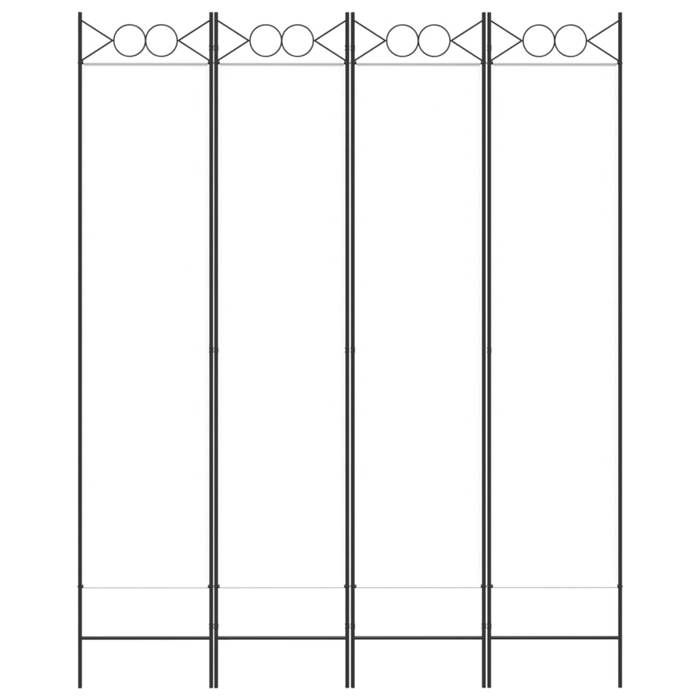 VidaXL Cloison de Séparation 4 Panneaux Séparateur de Pièce Pliable Diviseur Écran d'Intimité Paravent Décoration Salon 350150