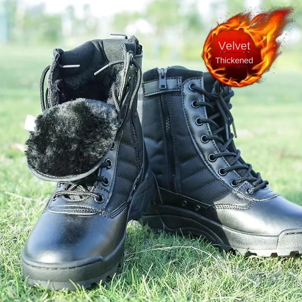 Высокопроизводительные тактические ботинки для мужчин, черные водонепроницаемые походные ботинки, нескользящие военные ботинки