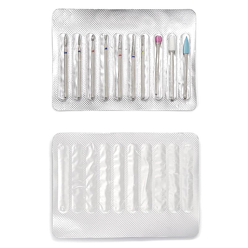 10pcs Nail Drill Bit Rotary Electric Milling Cutters for Pedicure and Manicure, Files Cuticle Burr Nail Tools Accessories