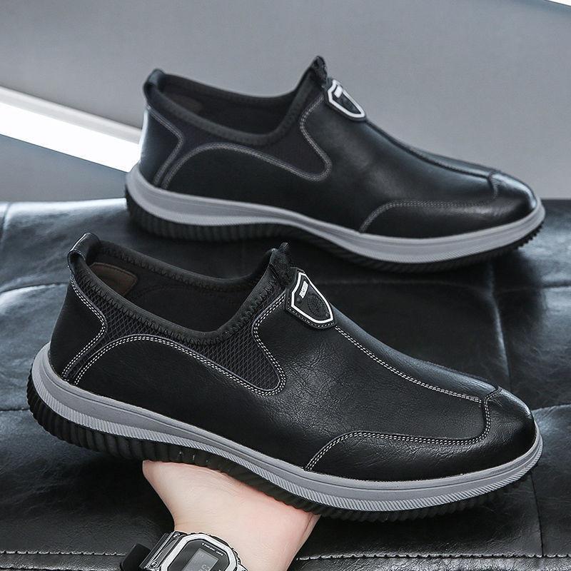Spring new casual leather shoes breathable shoes soft sole soft surface board shoes driving shoes Doudou shoes