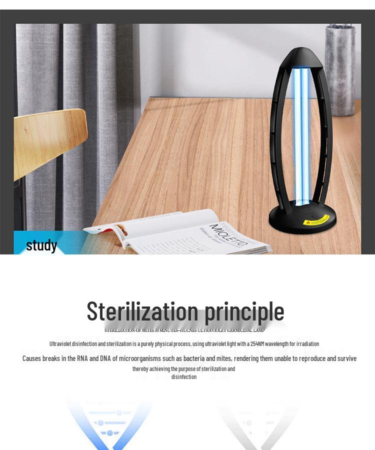 Ultraviolet Sterilizing Table Lamp for Odor Elimination and Air Purification In Bedroom and Living Room