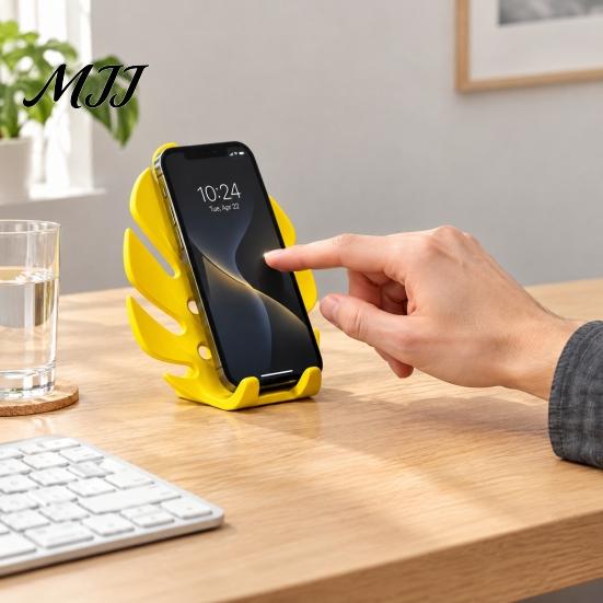 Креативный подарок для коллег 3D-печатный держатель для телефона в виде листа монстеры, милая настольная подставка для телефона, декоративное тропическое крепление для офисного стола, дома и