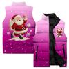 Ladies' Casual And Fashionable Sleeveless Vest Christmas Printed Cotton Jacket