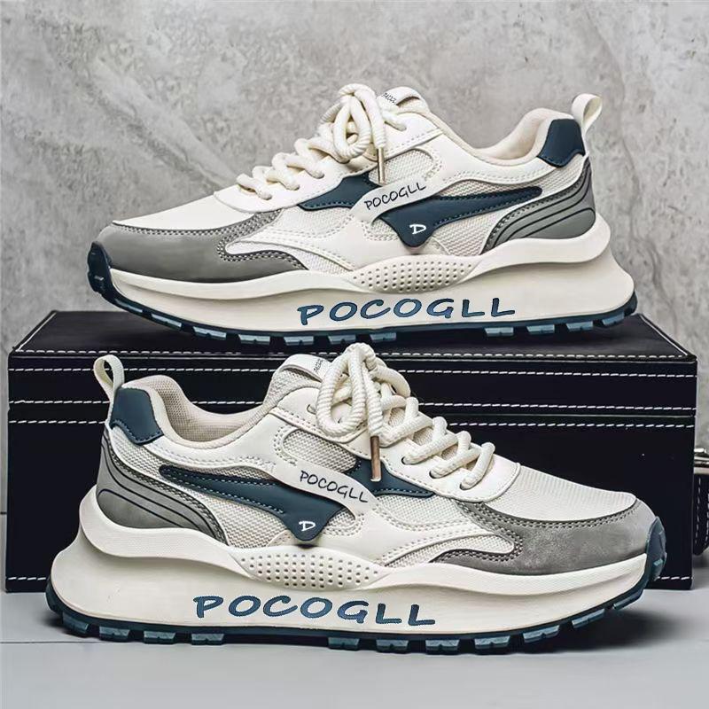 Men's Breathable Spor Casual oes Summer 2025 Faionable Retro Hong Kong Sle Increased Height Net Face oes for Men