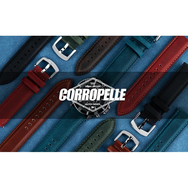 [CORROPELLE] ремешок для часов из натуральной кожи, быстросъемный ремень для часов 18 мм 19 мм 20 мм 21 мм 22 мм, сменный ремень, не требует инструментов, элегантный, crazy horse