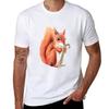 Candy Cane Christmas Squirrel Tshirt Moisture Wicking Athletic Tshirt