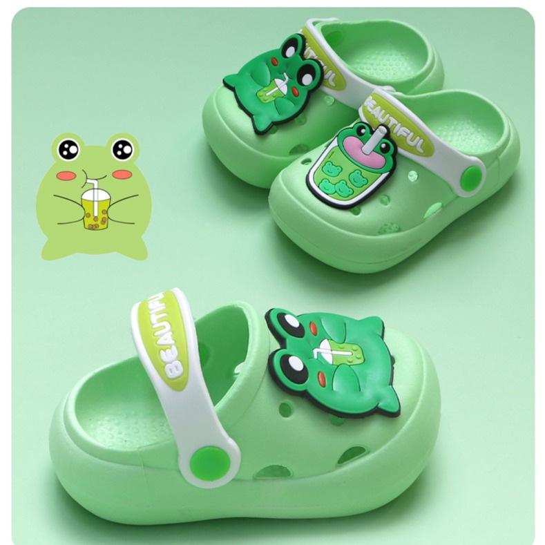 Детские милые летние шлепанцы с медведем, нескользящие: Мягкая подошва, крутые клоги для мальчиков и девочек