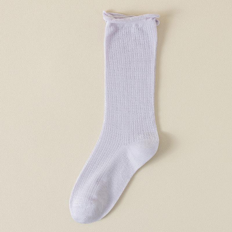 Женские весенне-летние тонкие сетчатые носки-пинетки без косточек с подвернутым краем, свободные