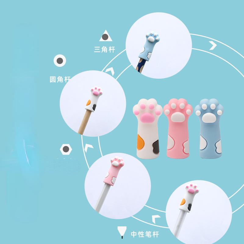 Kawaii Cat пенал мультяшный силиконовый топпер для ручек Чехлы для детей милый удлинитель карандашей канцелярские школьные принадлежности