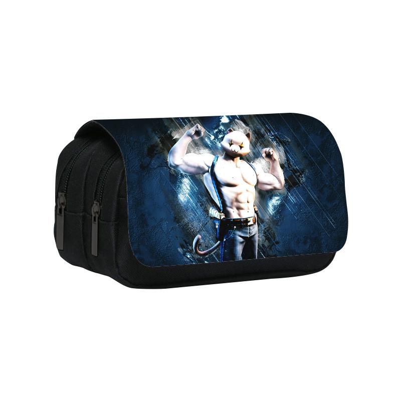 Fortnite Double Layer Pencil Bag With Nylon Material For Children Students And Stationery Storage