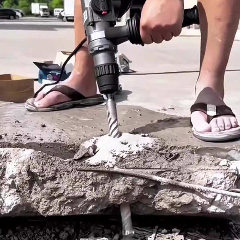 New Upgraded Four-Edged Serrated Cross-Type Impact Drill Bit Concrete Wall-Penetrating Impact Drill Bit High Hardness Drill Bit