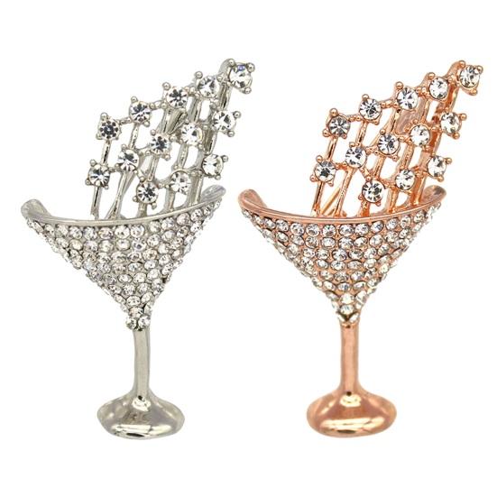 Shape Brooch Women Shining Rhinestone Alloy Pin Clothing Bags Backpacks