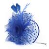 Mesh Flower Wedding Tea Party Headband Feathers Hair Clip Fascinator Hat Alice Headband Clip