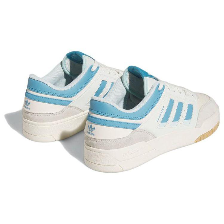 adidas Оригинальные кеды Originals Drop Step Нескользящие Износостойкие Легкие Низкие Кеды для Скейтбординга Унисекс Белые Синие HQ7127
