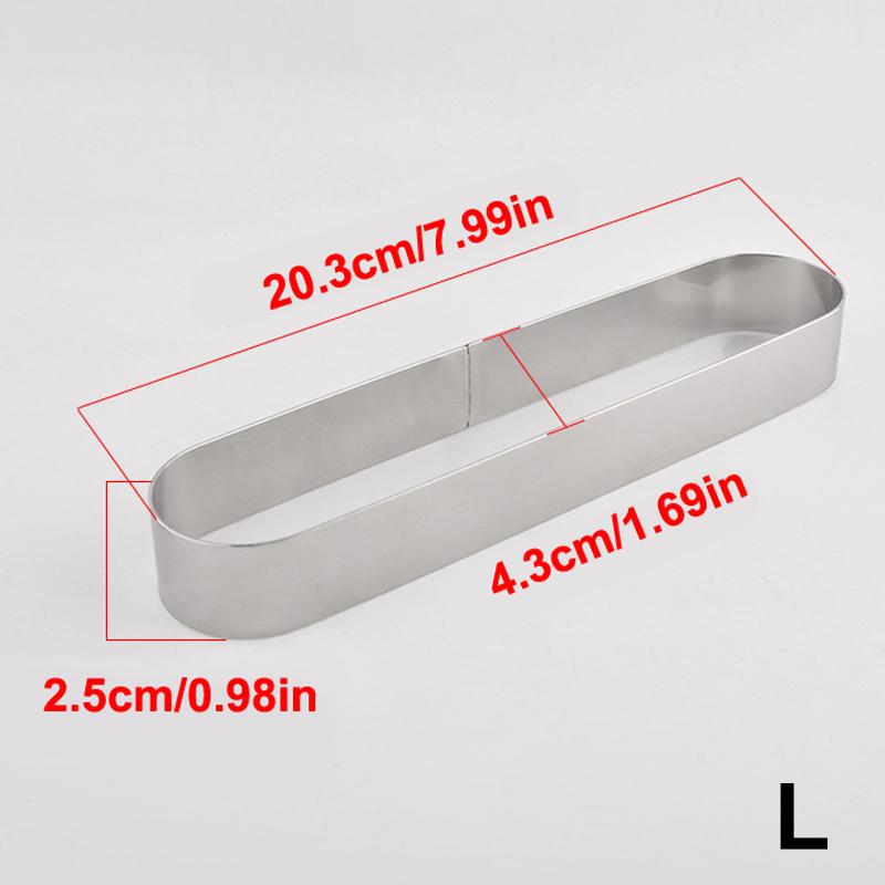 4 размера Кольцо для мусса из нержавеющей стали Прямоугольное Овальное Кольцо для торта Формы для печенья Форма для выпечки мусса Тирамису Слоеные инструменты для выпечки