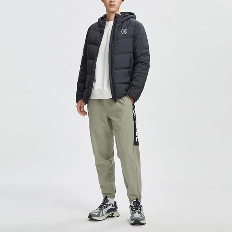 Li Ning Мужская пуховая куртка черная AYMR129-1