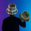 Fashionable Led Mutil-Color Luminous Glowing Hat Fiber Optic Cyberpunk Luminous Bucket Hat