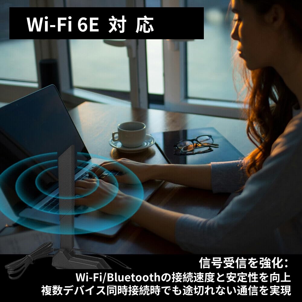HSSDTECH WiFi6E WiFi Router Antenna for PC Desktop Computers with SMA WiFi 6E Antenna for ASRock 12dBi High Gain PC Signal Enhancement Connector,