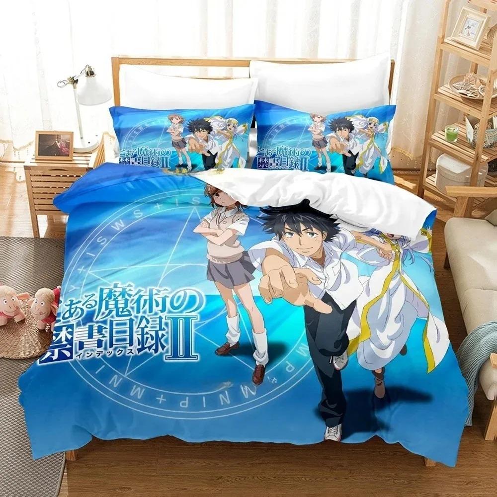 3D Printed Anime A Certain Magical Index Bedding Collection Single Twin Full Queen King Size Bed Collection Adult Kid Bedroom Duvetcover Collections