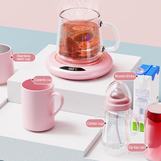 Подогреватель для кружек, электрическая подставка для кофейной чашки с подогревом и 3-температурными настройками, водонепроницаемая USB-подключаемая грелка для чашки с водой, подключаемая к сети