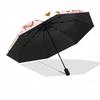 1pc Hello Kitty Automatic Opening/Closing Umbrella with Foldable Design, 8-Bone Iron Frame Outdoor Umbrella, Perfect Gift for Fans, Travelers, Everyda