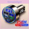 Автомобильное зарядное устройство 5 USB 250 Вт Быстрая зарядка 7 А Мини Быстрая зарядка для iPhone 11 Xiaomi Huawei Адаптер зарядного устройства для мобильного телефона в машине