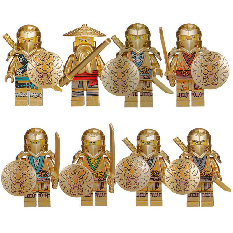 Мини-фигурка в стиле ниндзя, игрушка, набор строительных блоков, игрушка с аксессуарами для оружия