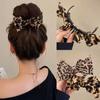 Vintage Leopard Print Hair Accessories Bow Premium Hair Clips Sweet Daily Headwear Women Trendy Hair Clips Hair Volume Clip