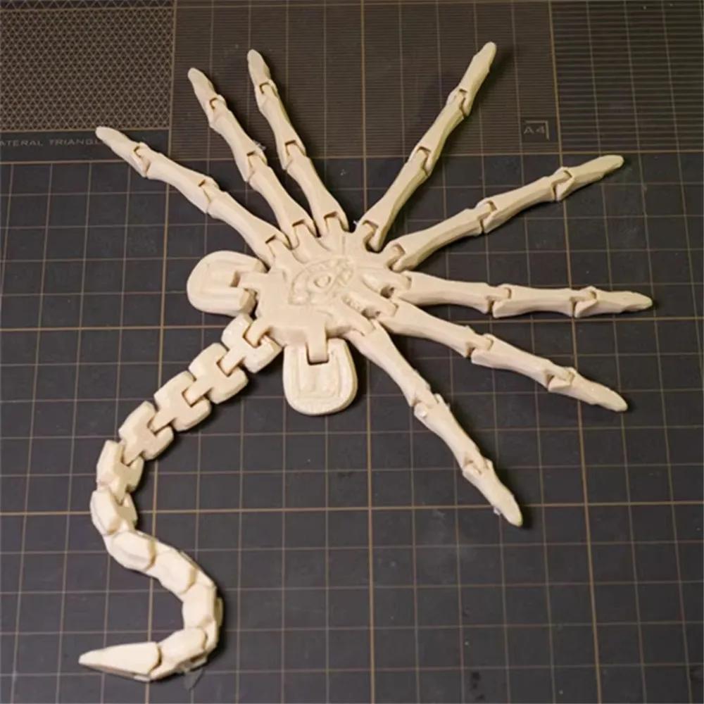 3D-печатная модель инопланетного лицехвата, полностью шарнирная реквизит для фильма, коллекционная фигурка, декор в стиле ужасов в стиле научной фантастики
