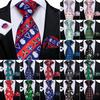 DiBanGu Christmas Ties for Men Holiday Silk Festival Tie and Pocket Square Cufflinks Set Mens Gift Party Xmas Necktie