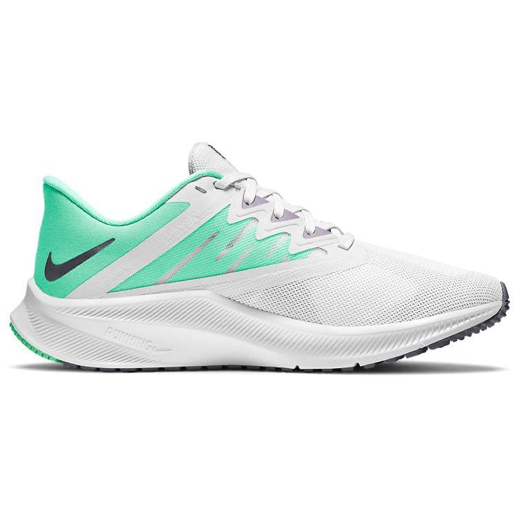 Nike Quest 3 White Green Glow Women Sneakers Dark-Smoke-Grey Infinite-Lilac CD0232-111
