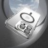 Подходит для iphone16 прозрачный магнитный чехол для мобильного телефона, чехол с держателем для объектива для apple 15pro с пленкой для объектива
