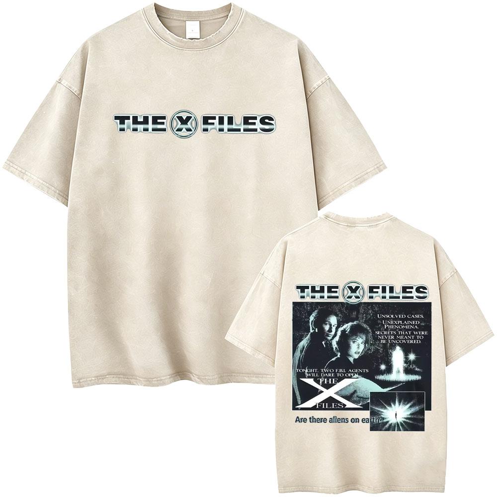 Washed Vintage Movie The X Files All The Taglines The Truth Is Out There Graphic Tshirt Mens Women Casual Cotton Retro T Shirt