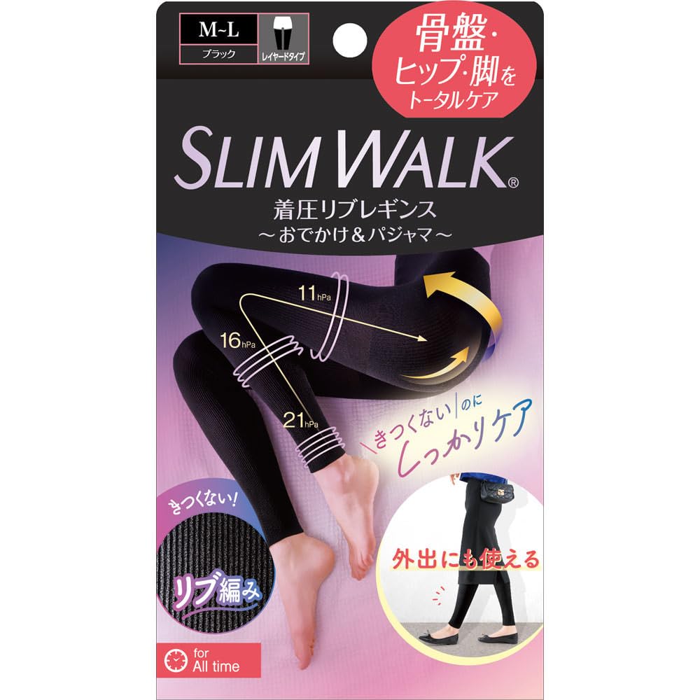 Компрессионные ребристые леггинсы Slimwalk ML