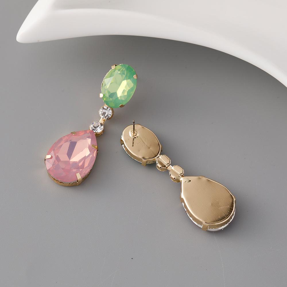 Pinkdudu Модные красочные серьги-капли со стразами, новые блестящие висячие серьги с каплями воды для женщин, ювелирные изделия, подарки PD1834