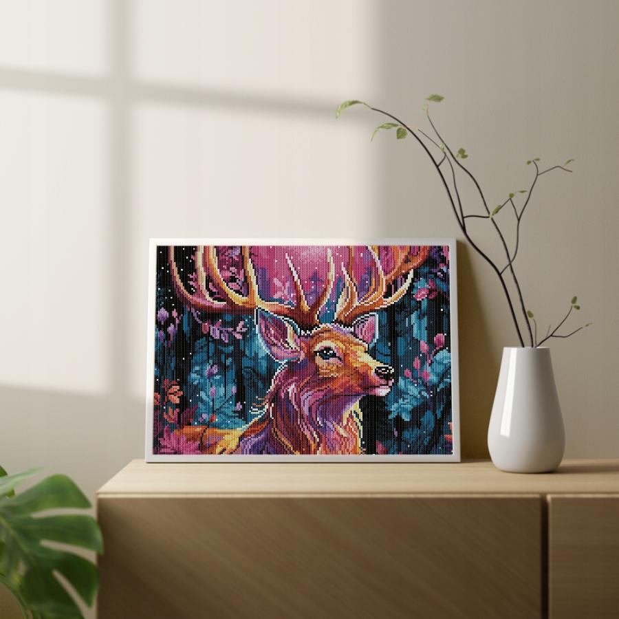 Haft diamentowy z ramą zwierzęta obraz mozaika diamond painting 40 x 50 cm