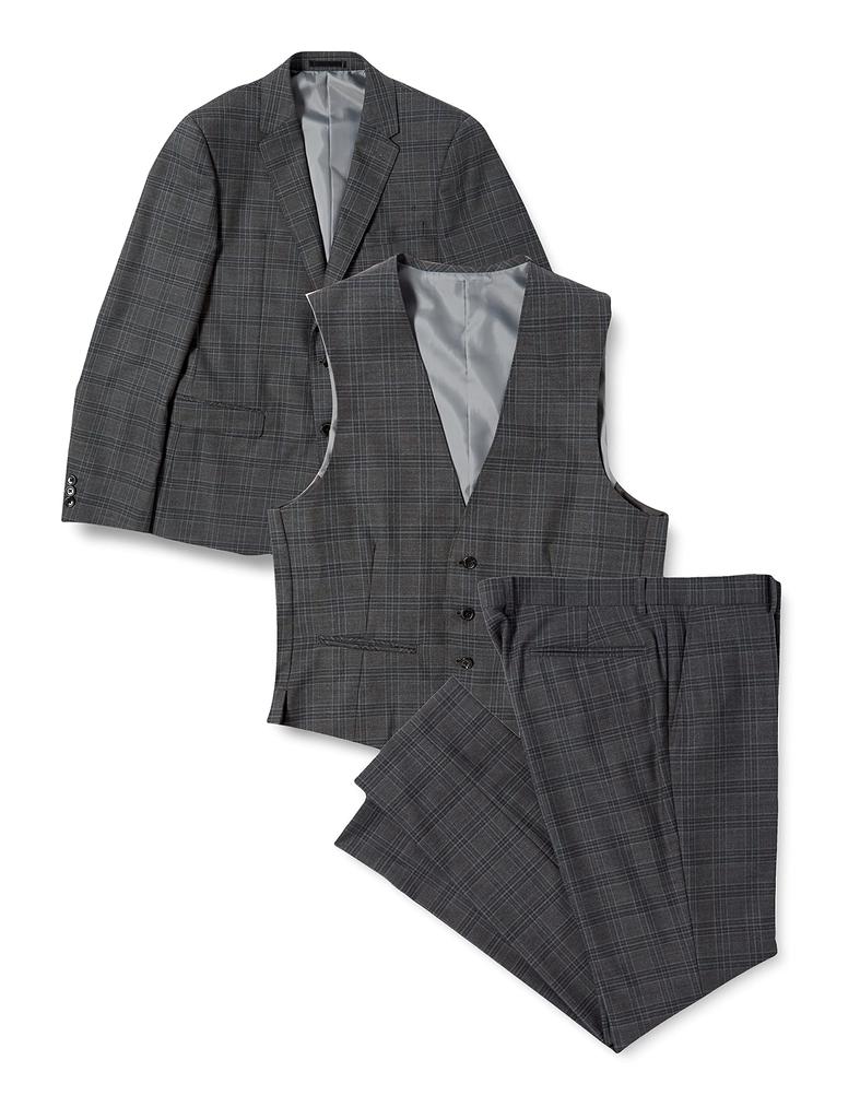 Takakyu Stretch Shiny Vest Slim Fit Short Narrow Power Net At and 110014033325823 AB4 Men's 3-Piece Suit, Jacket, Lapels, Armpits, Elbows, Knees,