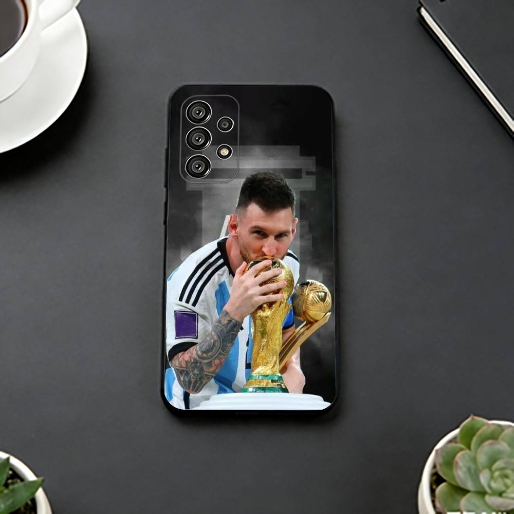 Lionel Messi football Phone Case Black Silicone Soft For Samsung S25,S24,S21,S22,S23,S30,Ultra,S20,Plus,Fe,Lite