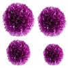 1 шт. Набор 7,8-дюймовых фиолетовых бумажных подвесных цветов для вечеринки по случаю дня рождения, бумажные шары с помпонами, цветочные шары, бумажные помпоны