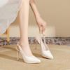 88 Pointed Stiletto High Heels Women's Summer New Sexy Rear Empty High Heels Sandals Single Shoes