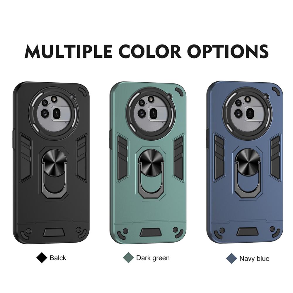 KEYSION Противоударный защитный чехол для Nothing Phone 3A Pro Мягкий силиконовый + PC Ring Stand Phone Back Cover для Nothing Phone 3A Pro