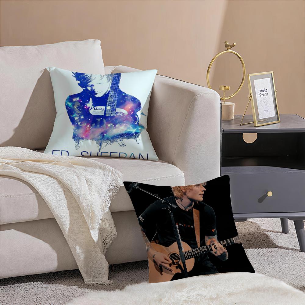 eEd Sheeran Music Idol Cushion Cover Throw Pillow Cover Hidden Button Durable Polyester Chair Cushion