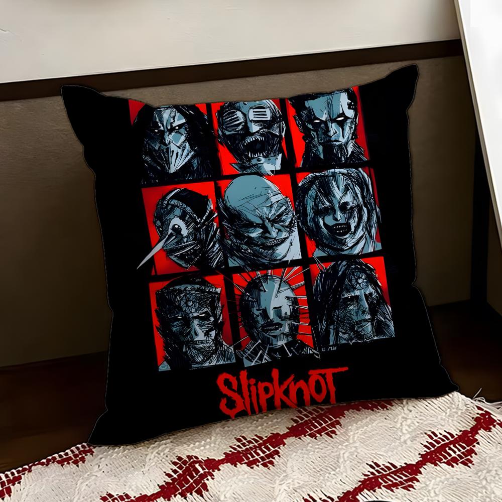 Подушка с принтом Slipknot Двусторонняя Мягкая Прочная Наволочка для дома Автомобиля Многоцелевая для Ежедневного Комфорта