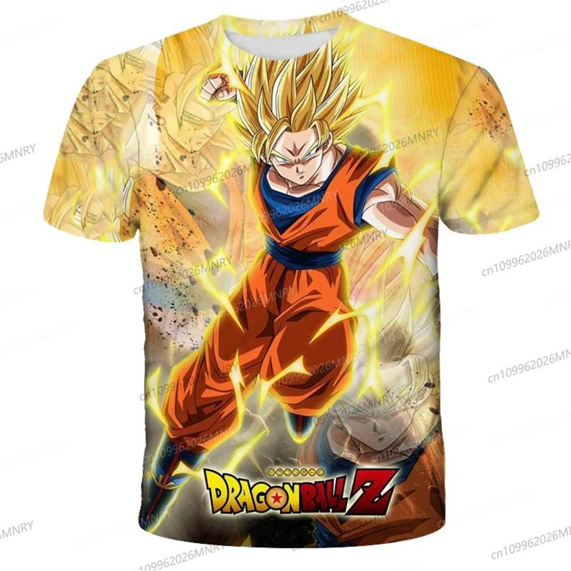 Аниме Dragon Ball Сон Гоку Футболка 3D Печать Мужская одежда Летняя Одежда для девочек Топ женский Футболка Девочка Унисекс Детская одежда