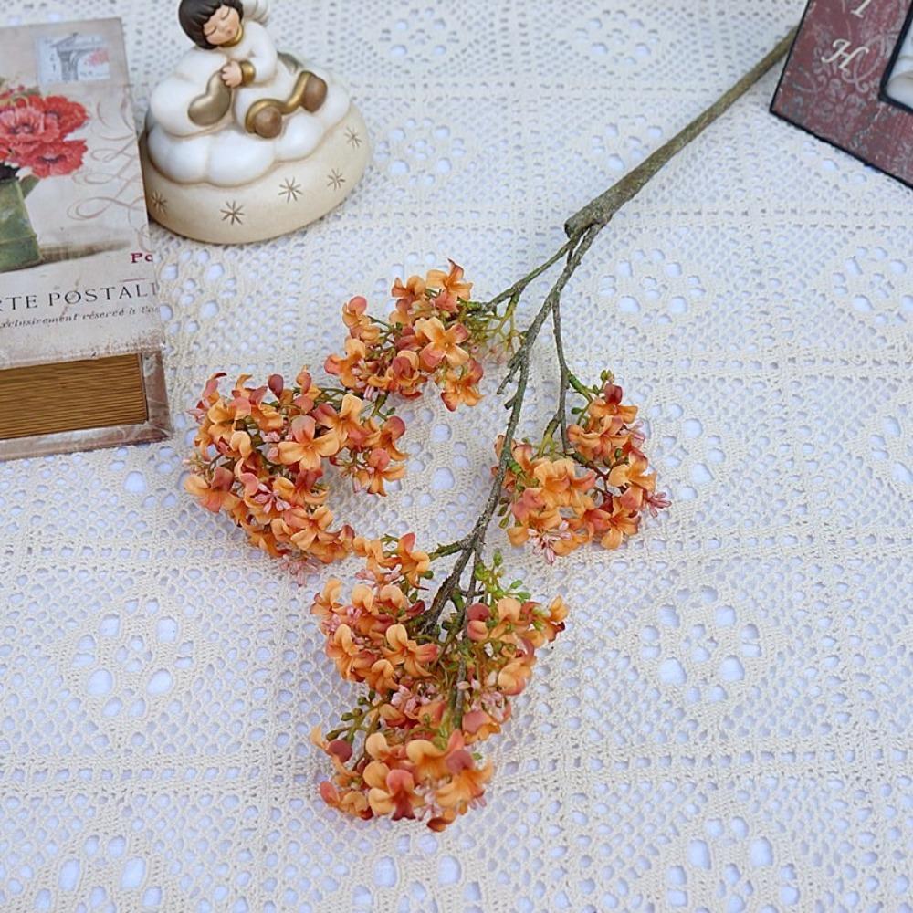 Plastic Artificial Thyme Flower Luxury Fake Flower Thyme Flower Branch  Holiday Party Wedding