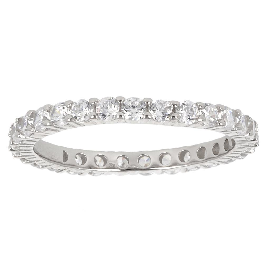 Silver Ring 'Pour La Vie' White Silver (rhodium) - 2. 5 Mm