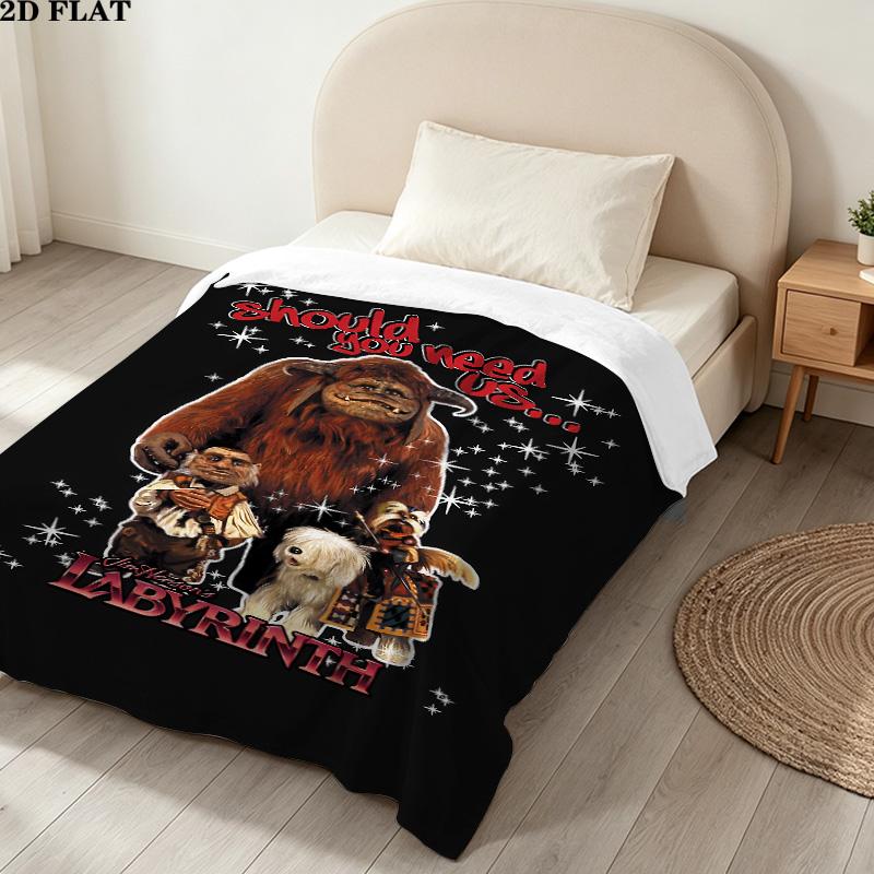 1PC Labyrinth Patterned Flannel Blanket Suitable For All Seasons For Home Decor Warmth And Comfort Gifts Holiday Present