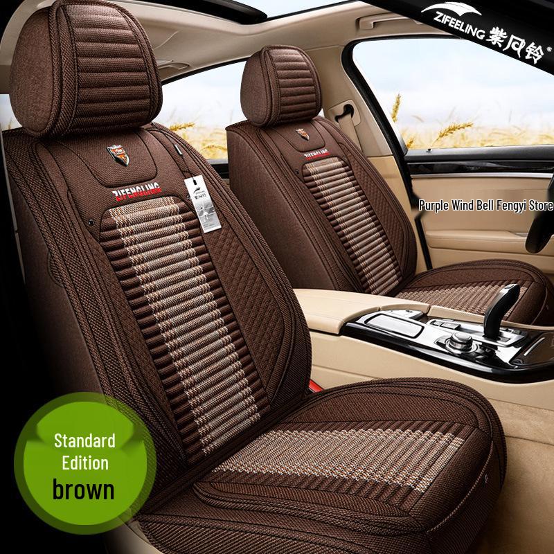 Фиолетовые Ветряные Колокольчики Льняные Чехлы на Сиденья Автомобиля для Lexus LS500h, 350, RX270, LX570